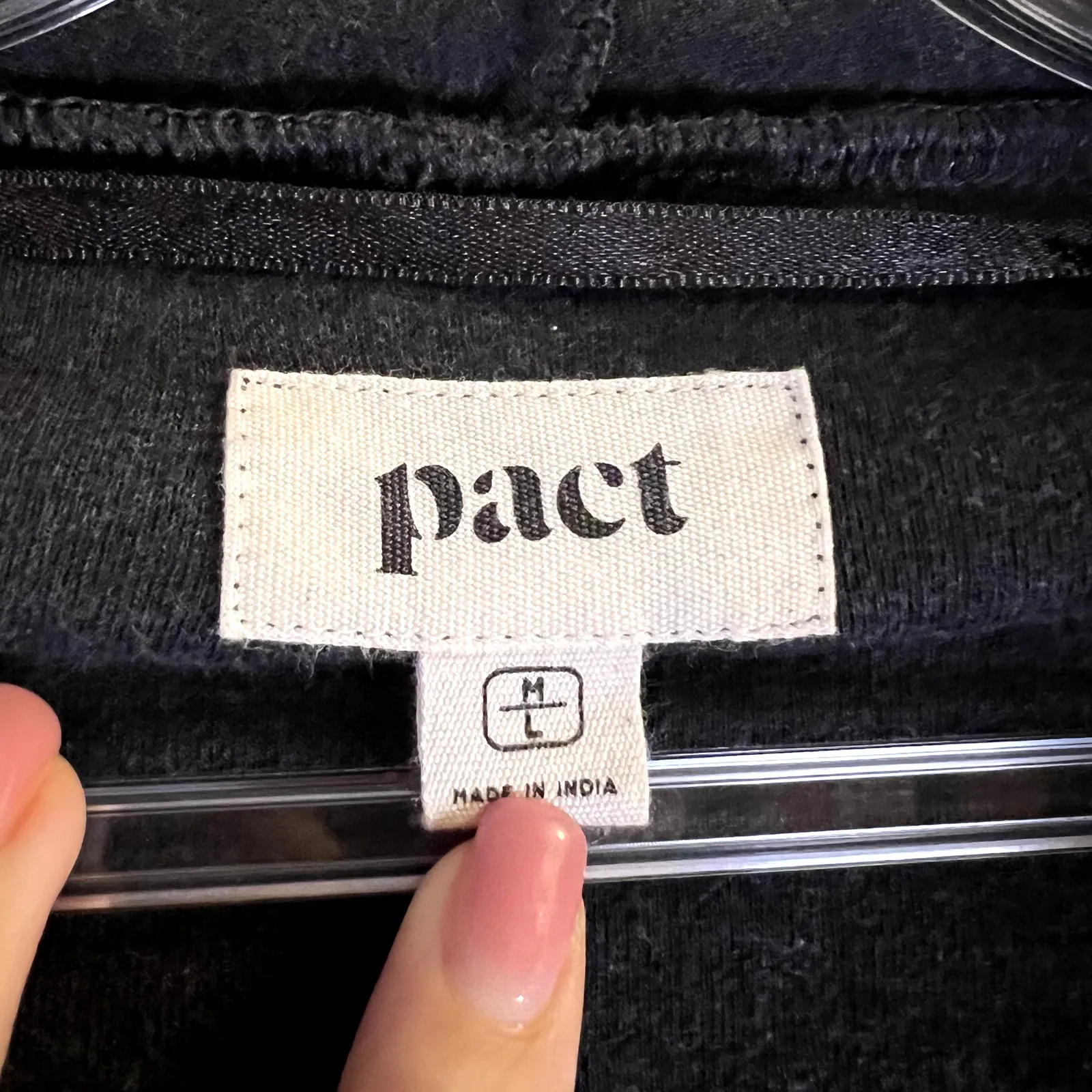 Pact open front airplane cardigan gray size M/L - Image 4