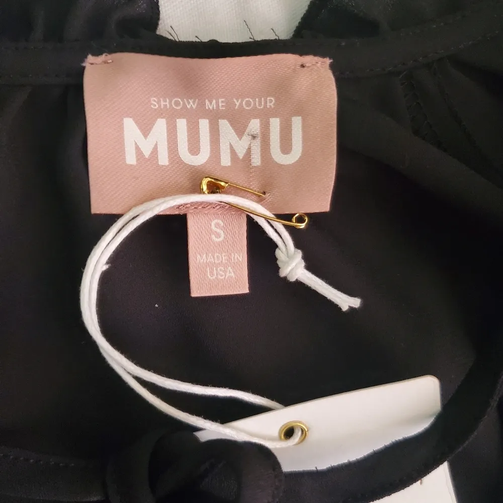 Show Me Your Mumu Cait midi black SMALL sheer dress. - Image 4