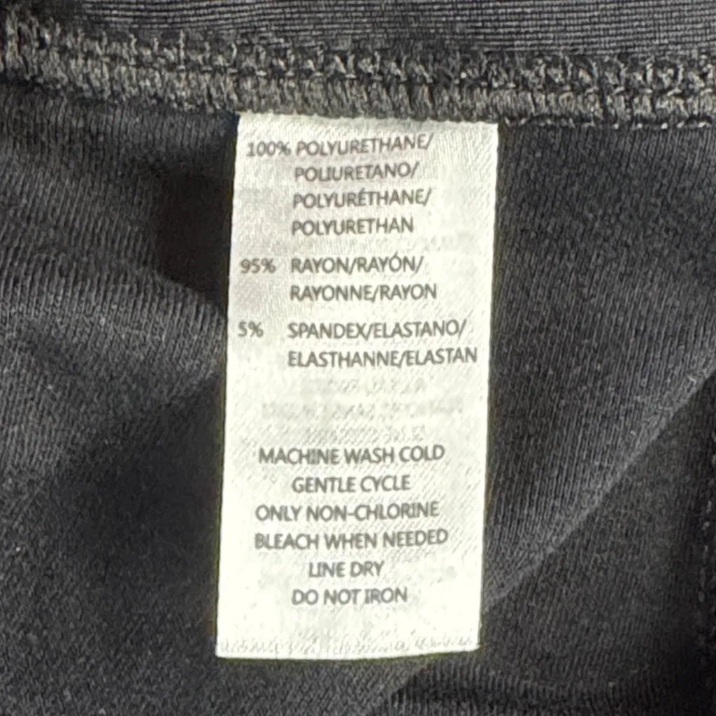 Lysse NWT Black Vegan Faux Leather Hih Waist Pull On Leggings Pants Size XL - Image 7