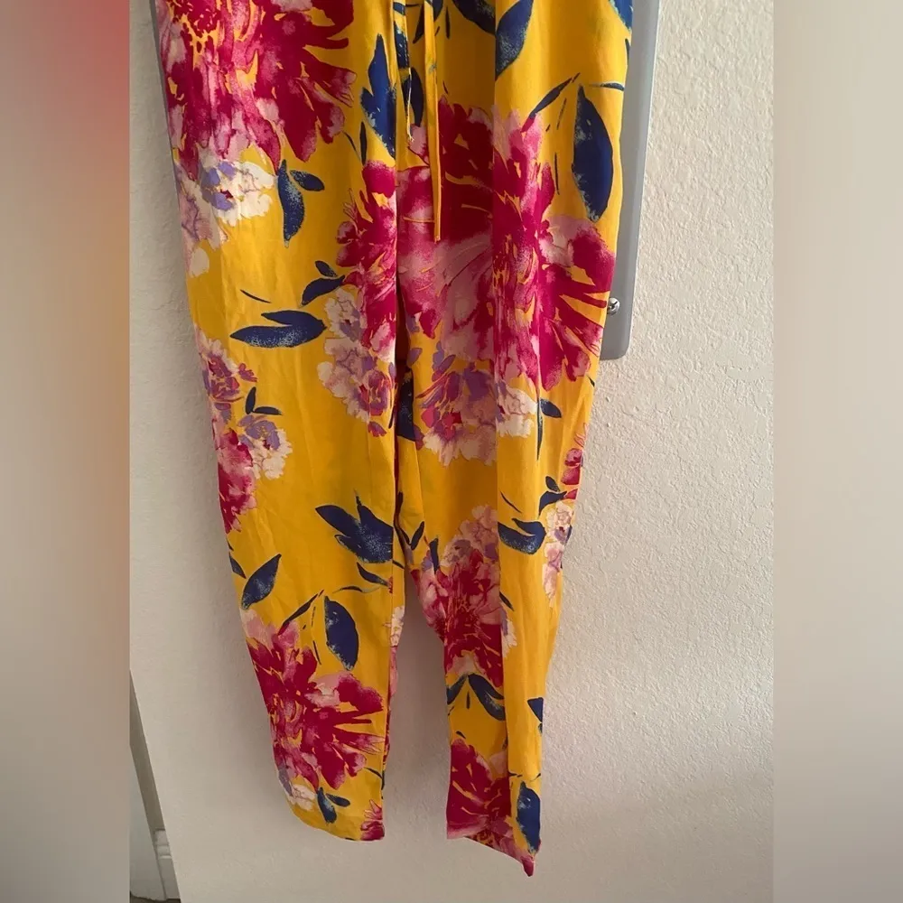 Lulu's Successful Statice Mustard Yellow Floral Jumpsuit - Image 9