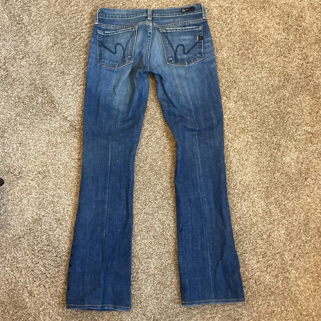 1. Citizens Of Humanity Jeans Womens 26 Kelly 001 Low Waist Bootcut Blue Denim - Image 4