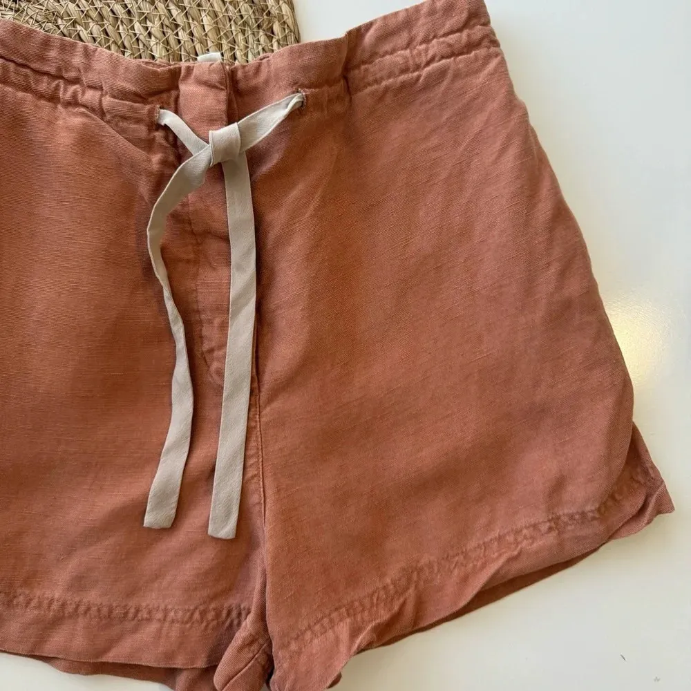 Wilfred Linen Burnt‎ Orange Drawstring Shorts Size XS - Image 4