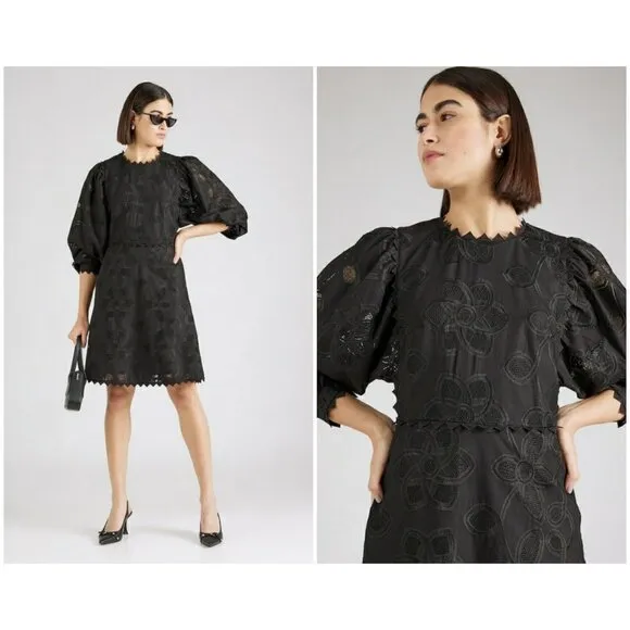 💕MUNTHE💕 Melinis Dress ~ Black Floral Embroidered 36 EU NWT Size undefined - Image 2