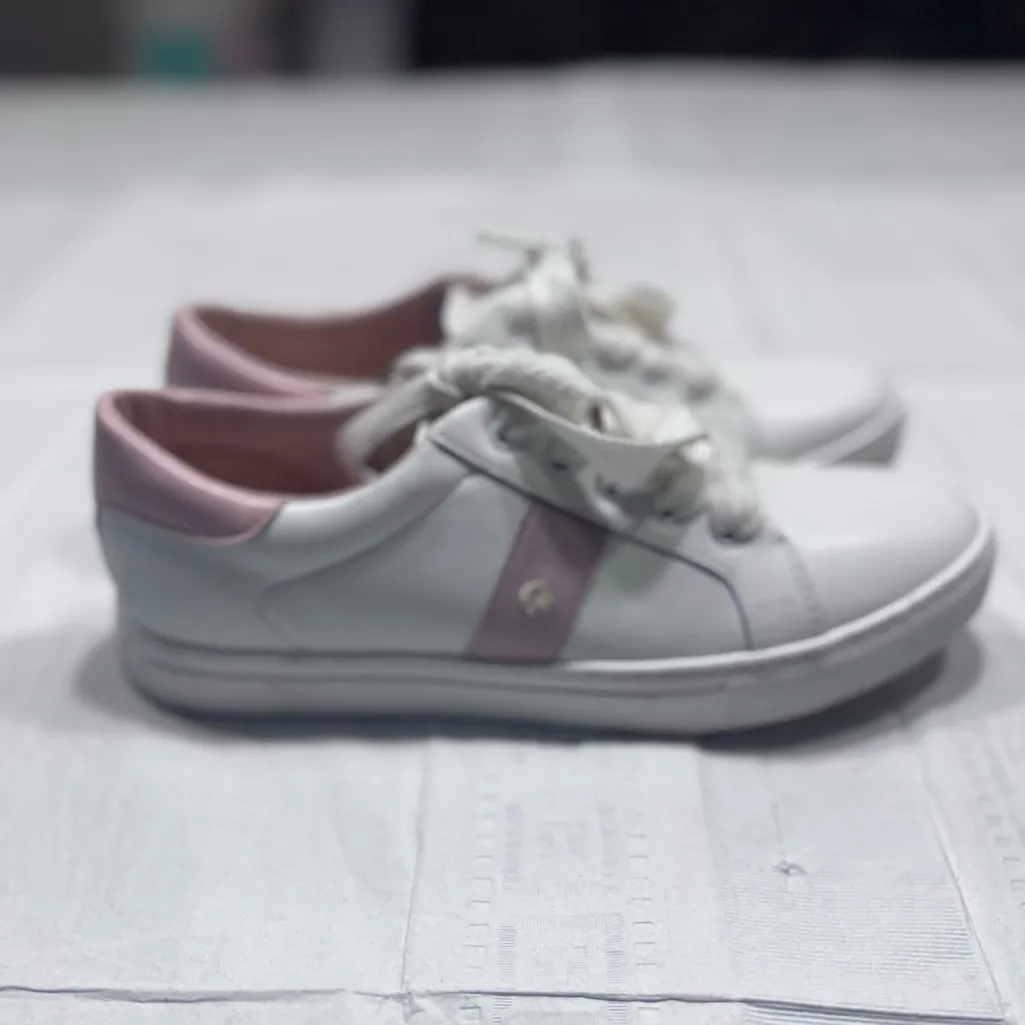 Kate Spade “Iggy” White and Pink Sneakers - Image 2