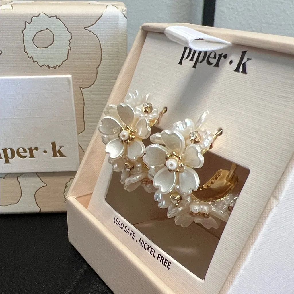 Piper K | Floral Hoop Earrings ✨ - Image 5
