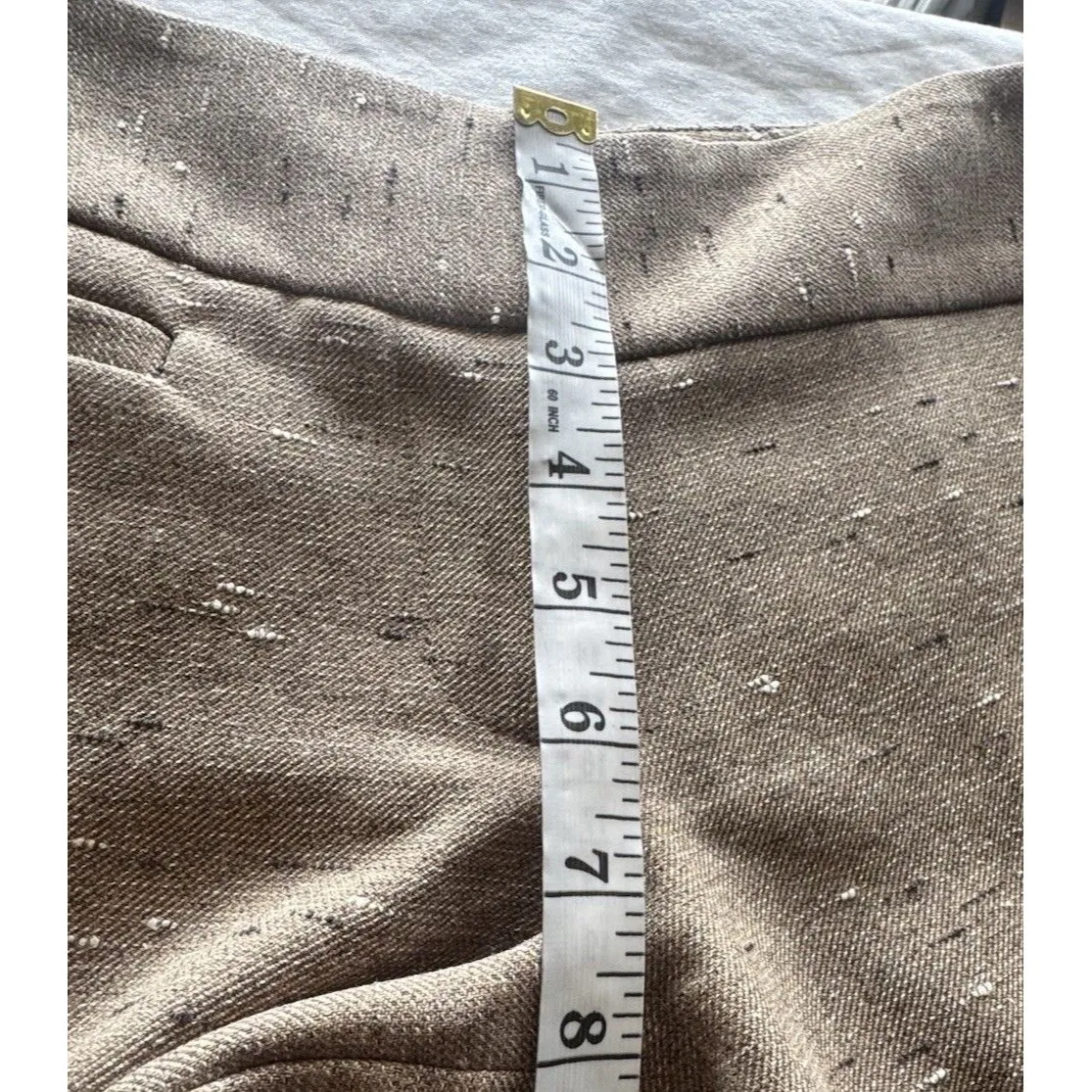 Stoosh Womans Speckled Pants Sz S-M Brown Fall Autumn Trousers Office Work Y2K - Image 8