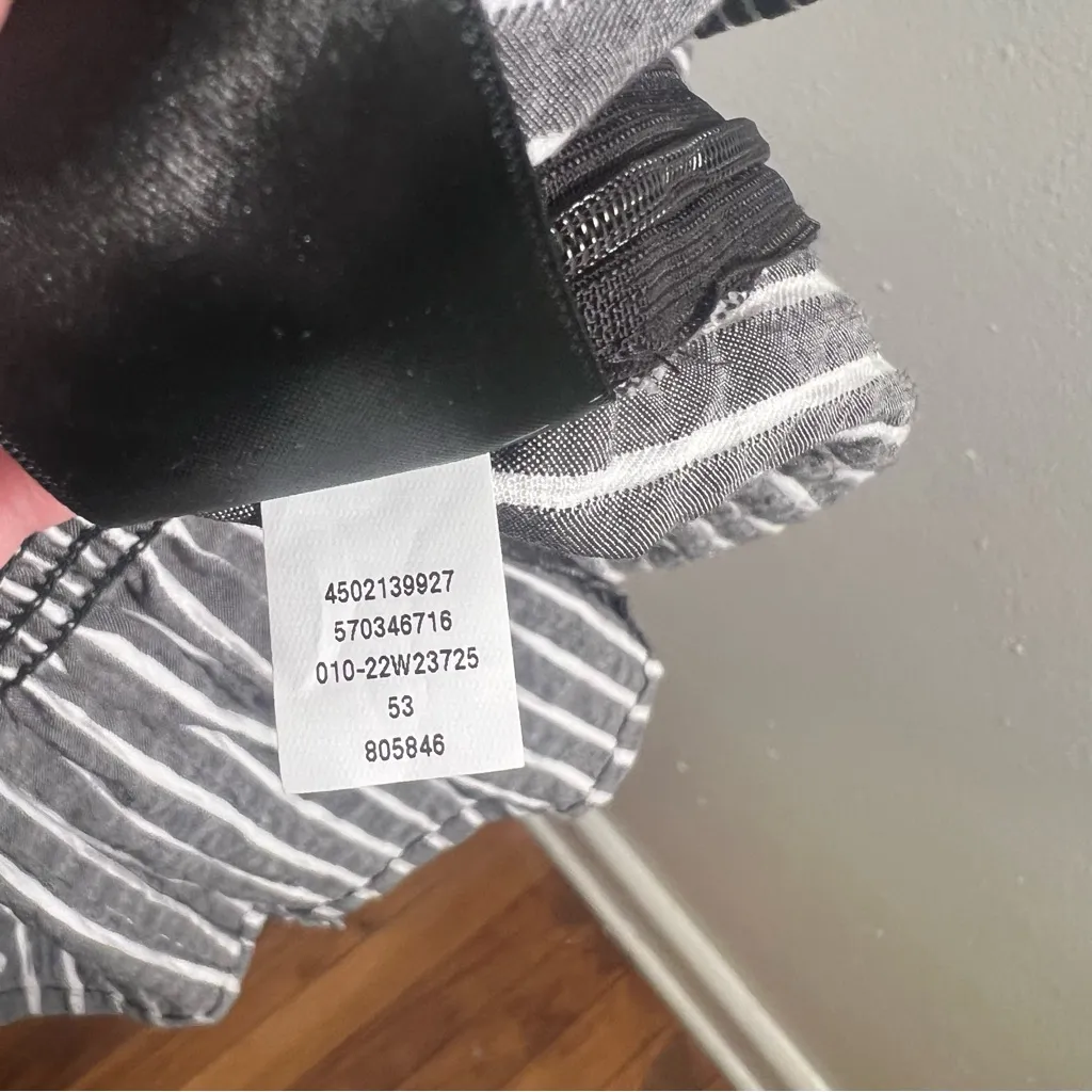 White House Black Market Striped V-Neck Top Gray Stripe 0 - Image 15