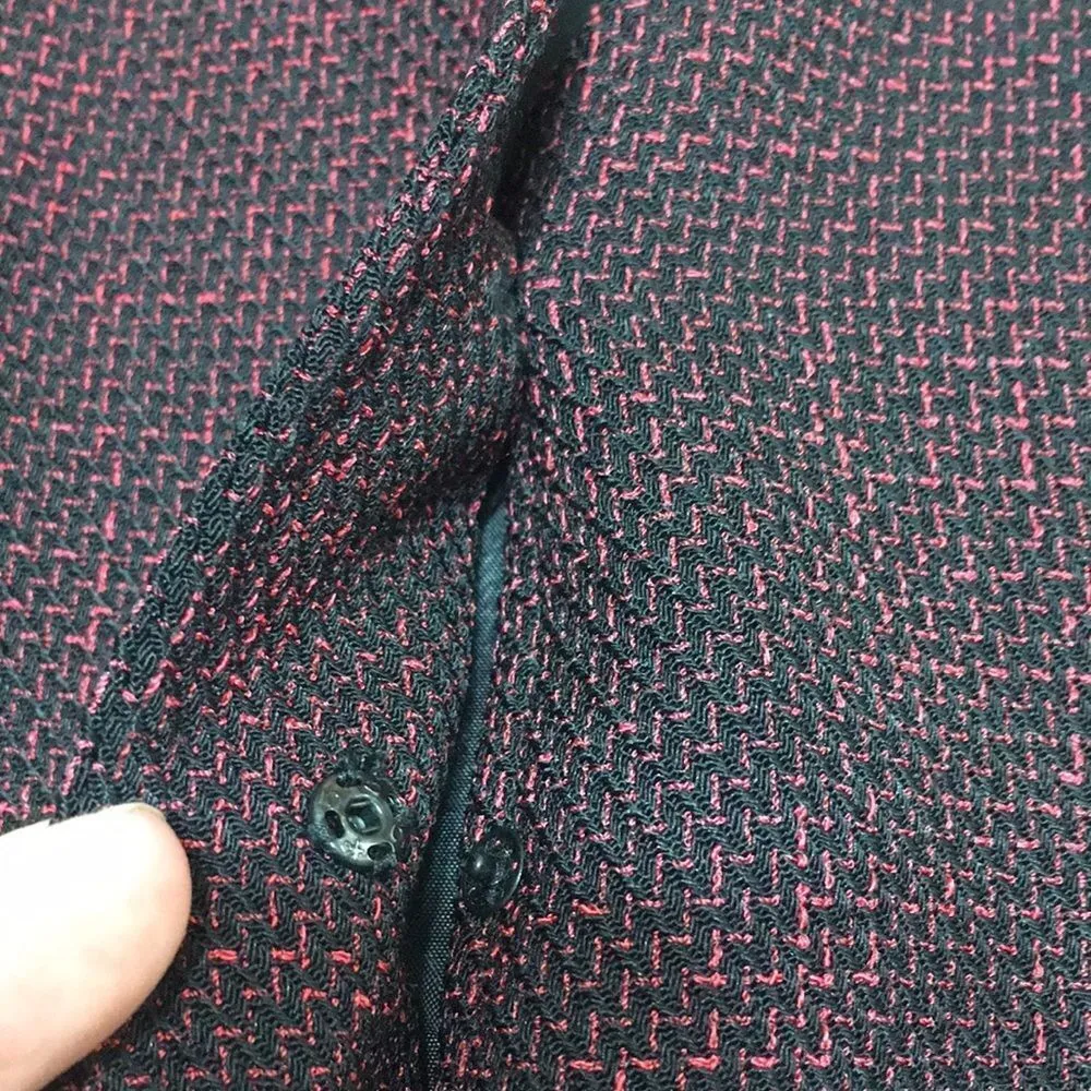 Plaza South Red and Black Velvet Skirt Set size 10 - Image 6