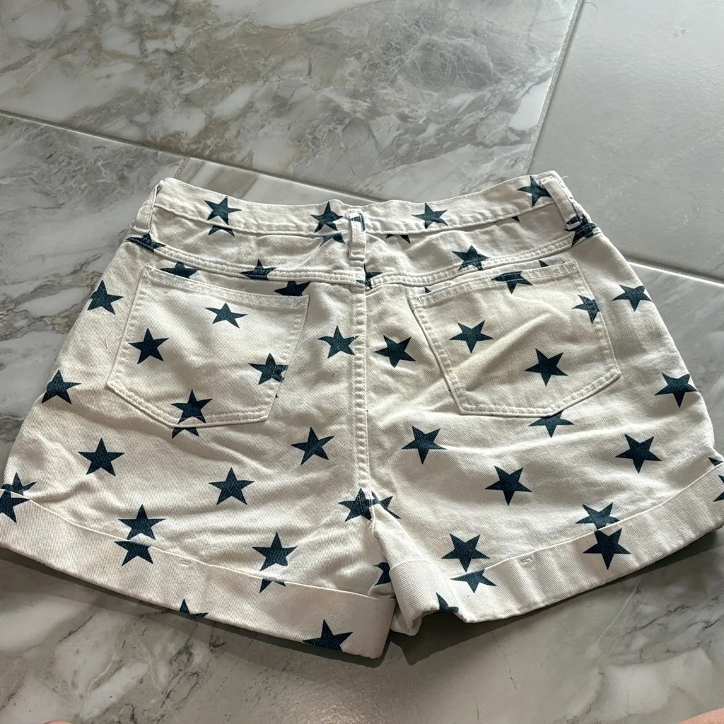 Starry White Women's Jean Shorts Size 14 - Image 3