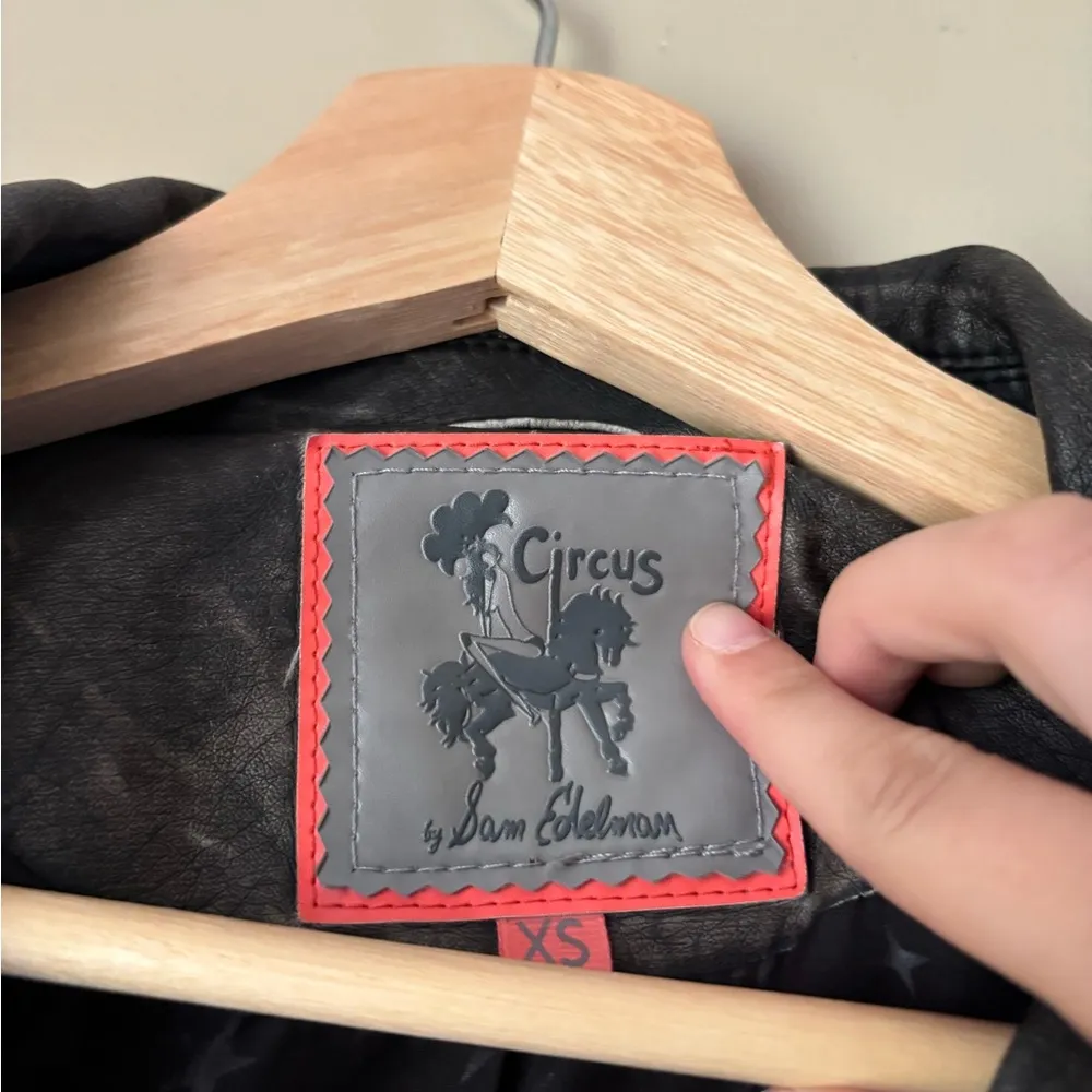 Circus by Sam Edelman Black Distressed Faux Leather Jacket - Image 4