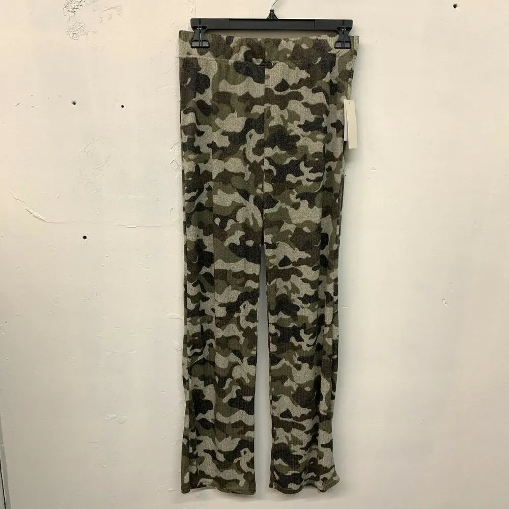 ROW A Womens Multicolor Camo Wide Leg Lounge Pants - Image 2