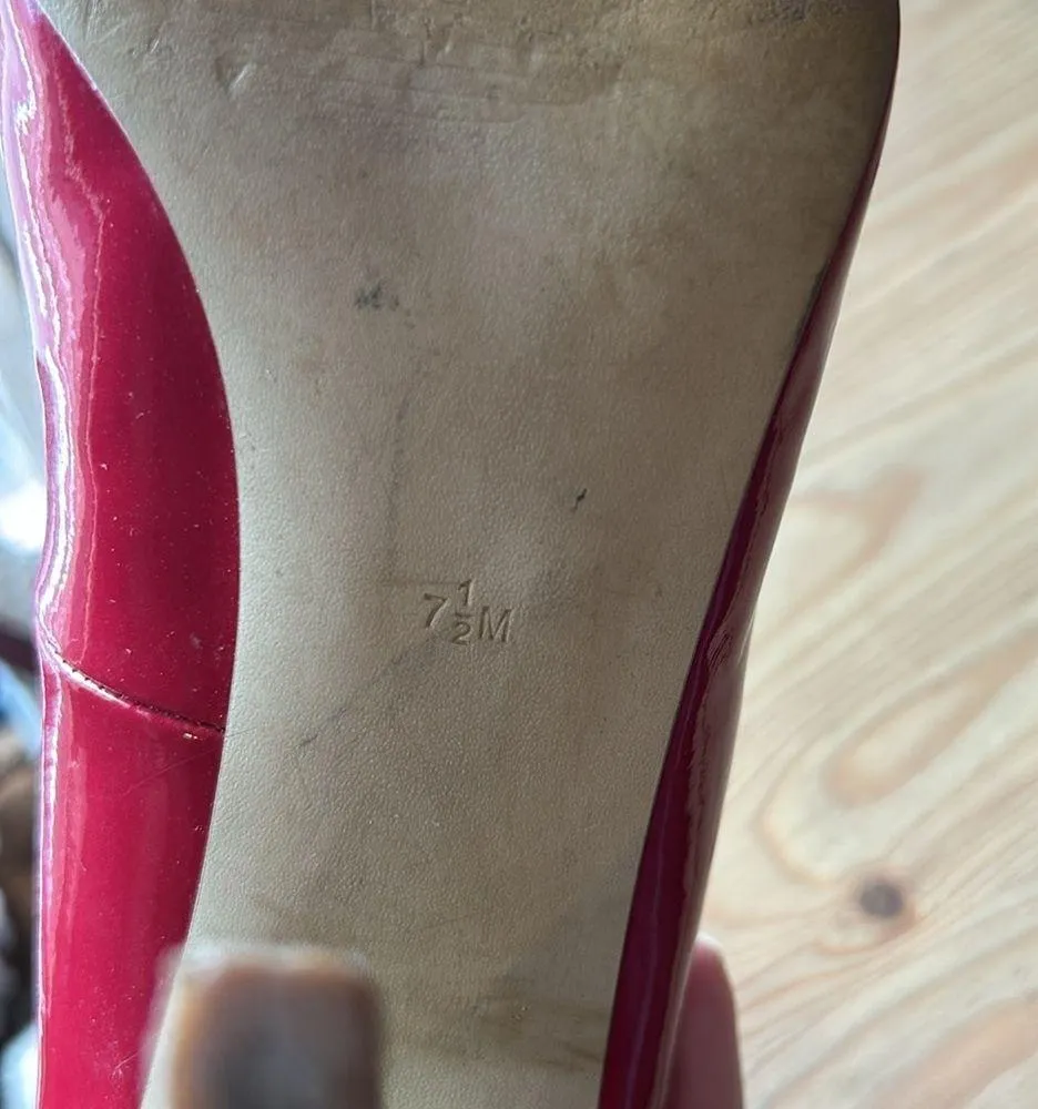 Audrey Brooke Bracelet2 red shiny stiletto pumps - Image 7