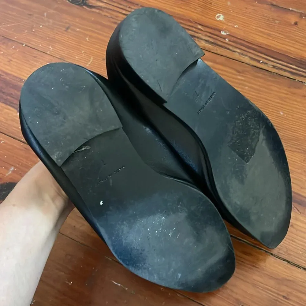 Everlane Modern Babo Mules Size 7 black leather pointed toe CS - Image 4