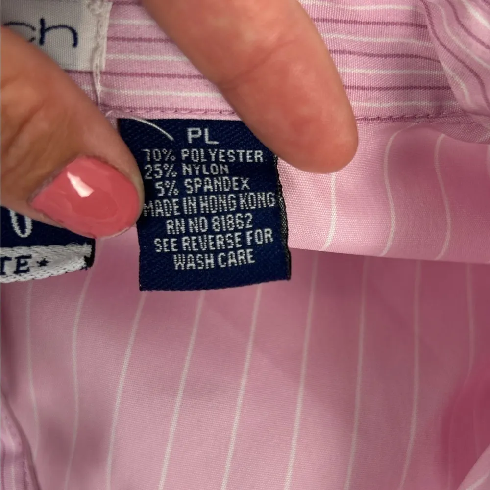 DCC Stretch Womenś Button Shirt Pink with white stripes - Image 4