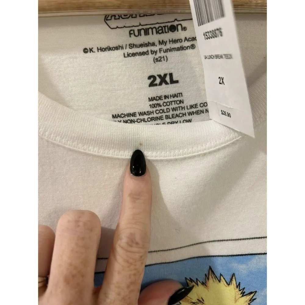 My Hero Academia Class I-A Lunch Break White T-Shirt Anime Hot Topic Size XXL 2X - Image 8