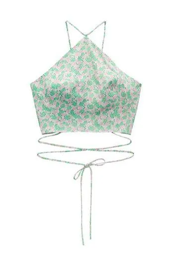 ZARA Floral Halter Top - Image 3