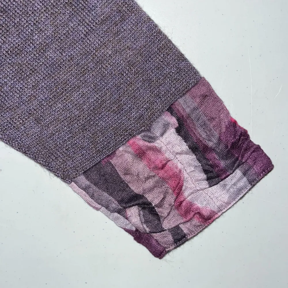 Lewinger Size 6 Purple Art to Wear Wool/Mohair Blend Oversized Sweater Cardigan - Image 6