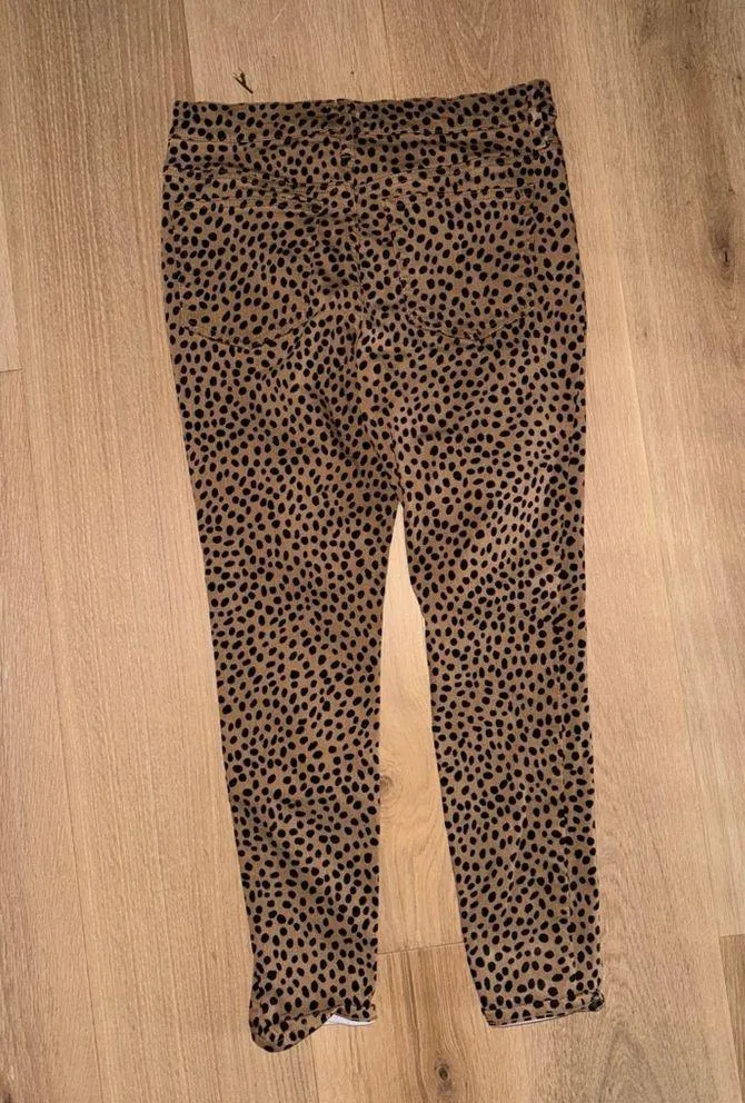 J Crew 9” Toothpick Cheetah Spotted Pants - Image 5