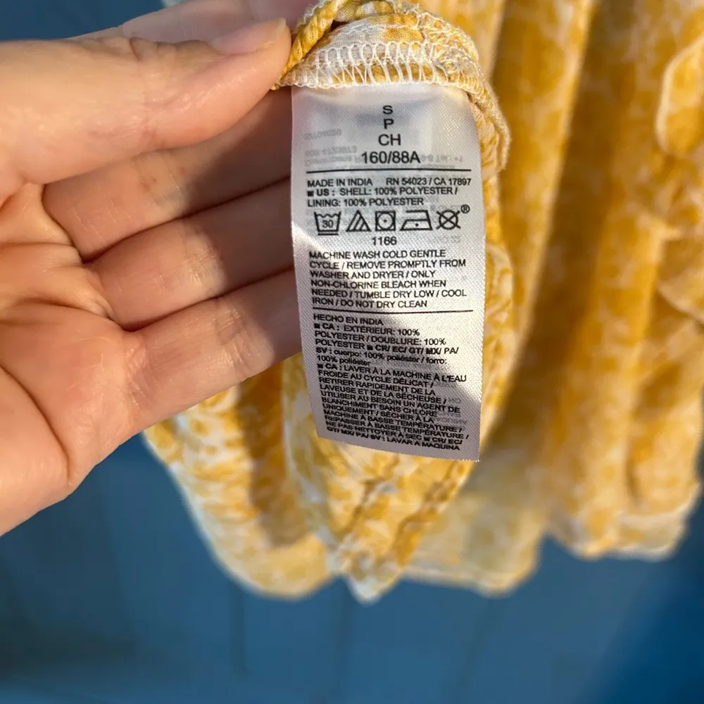 Old Navy Yellow Ruffled Camisole Top | Women’s Size Small - Image 6