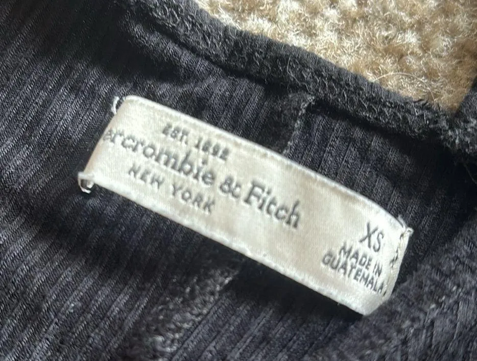 Abercrombie & Fitch Black Ribbed Bodysuit - Image 2