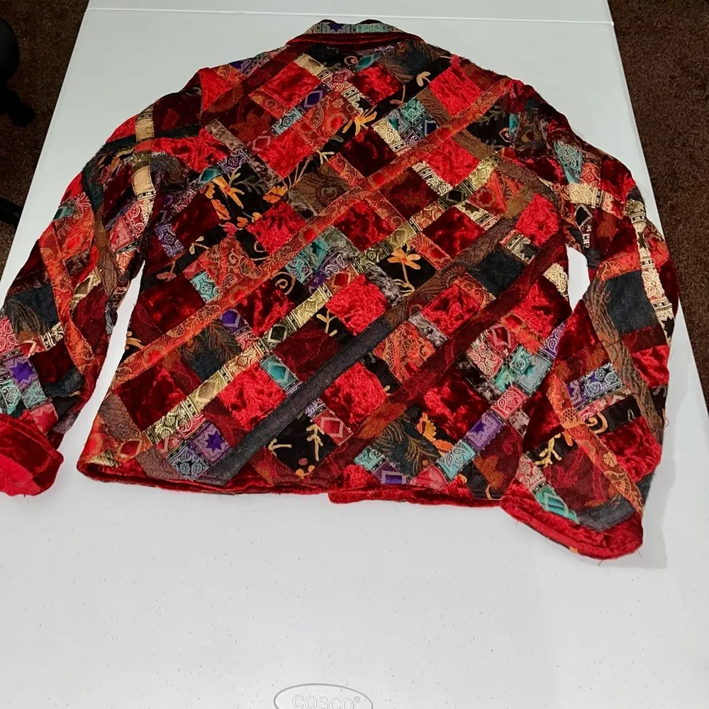 Coldwater Creek Vintage Vibrant Boho Quilted Patchwork Coat - Image 4