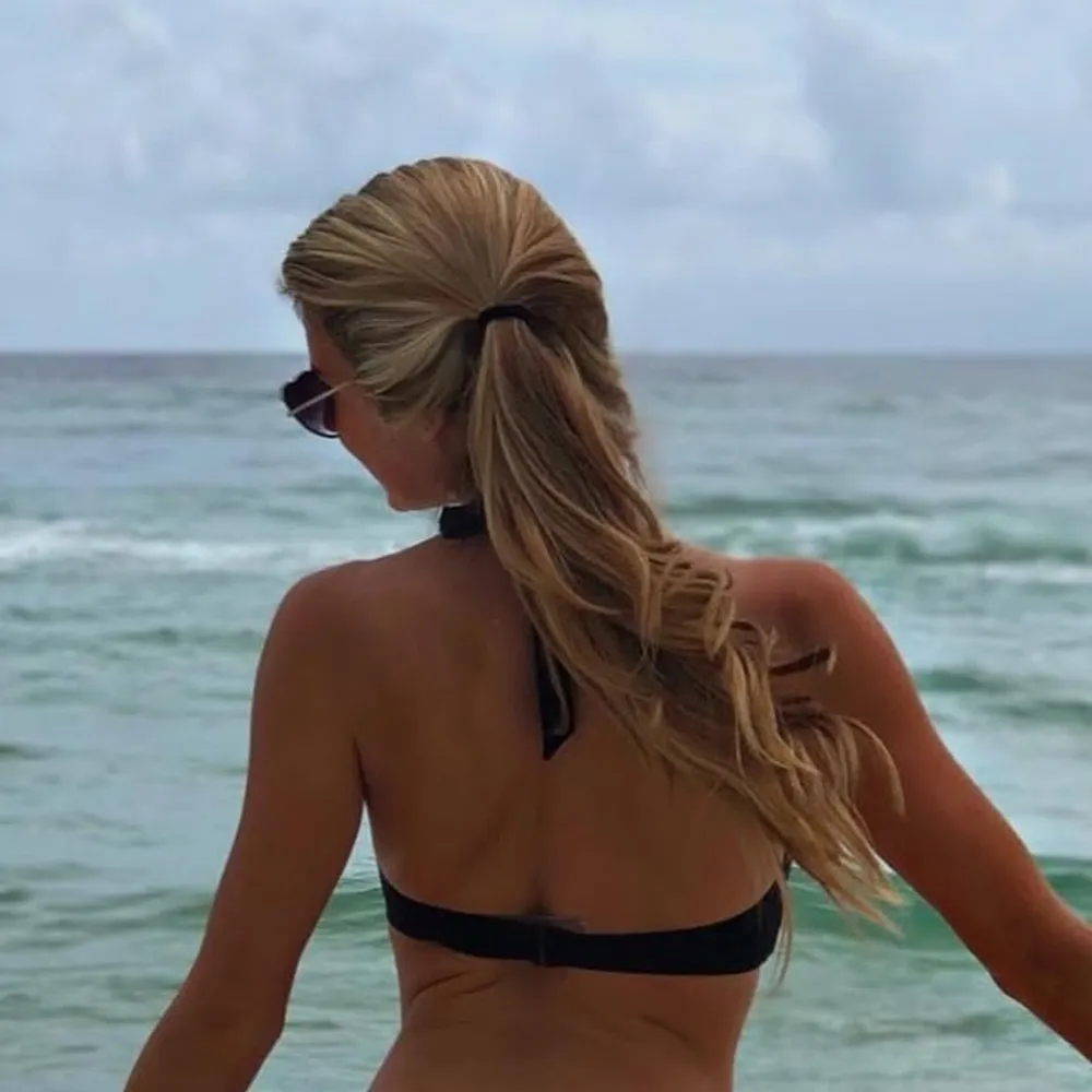 Victoria’s Secret Pink Wrap Up Criss Cross Black Top - Image 2