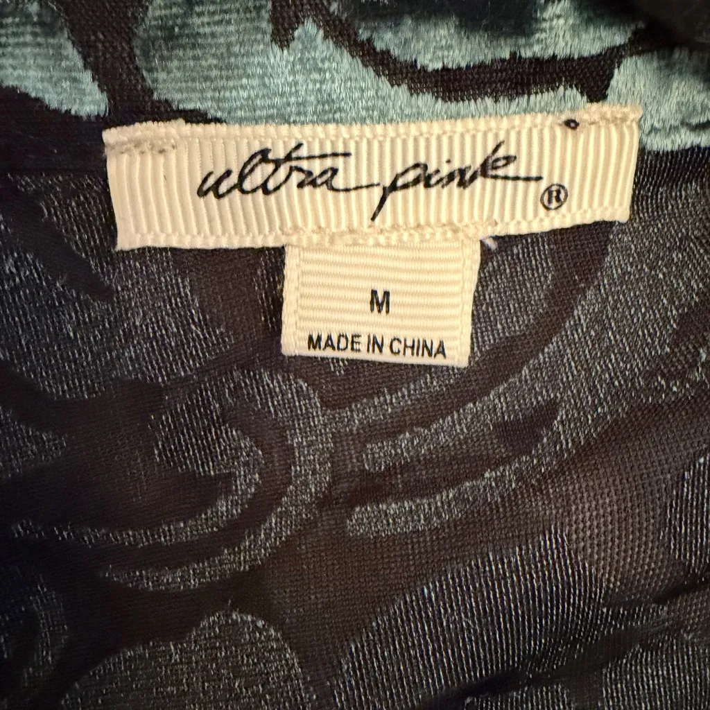 Ultra Pink Women’s Whimsigoth Green Velvet Burnout top - Image 6