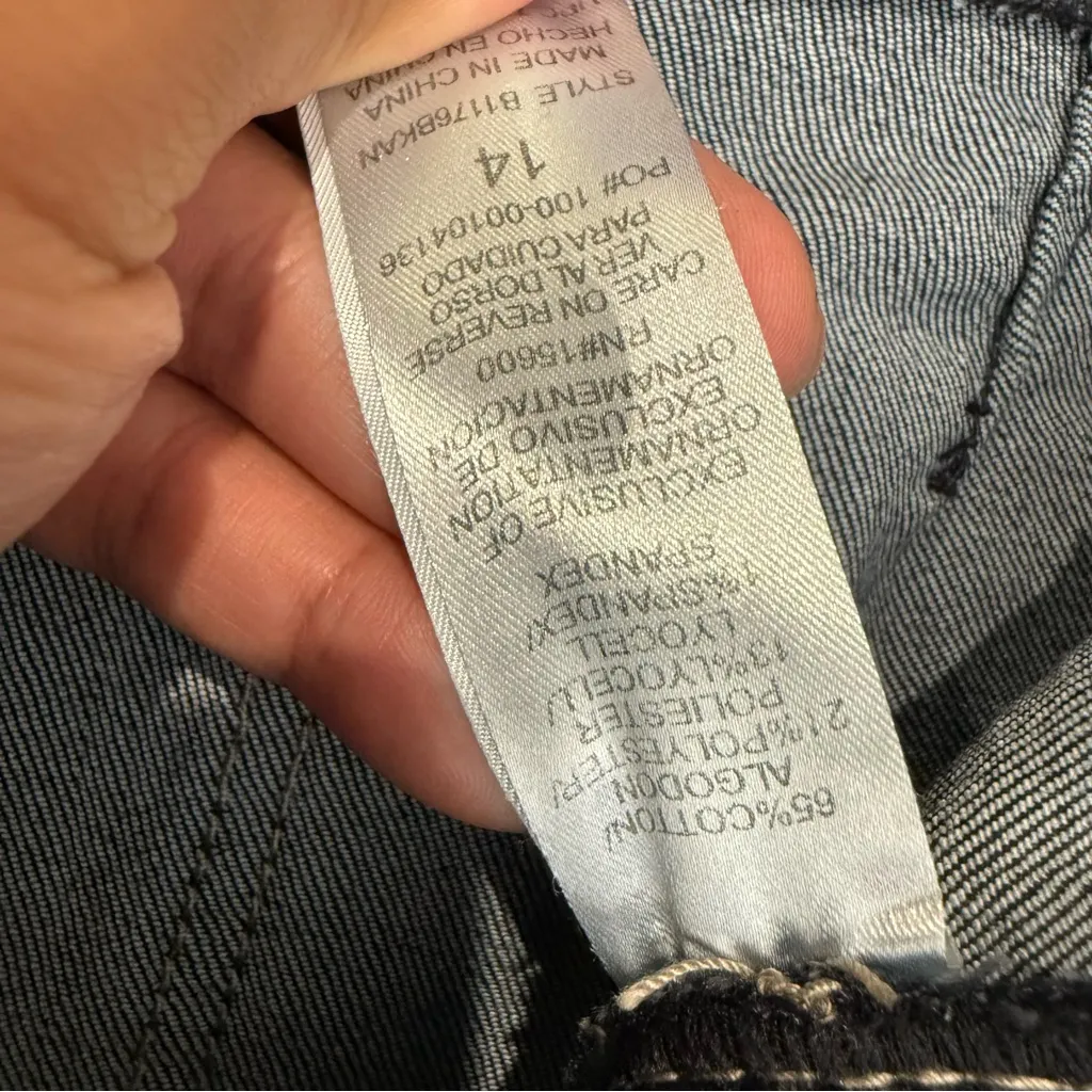 Democracy "Ab"solution Ankle Skimmer Indigo Denim Skinny Jeans Size 14 - Image 5