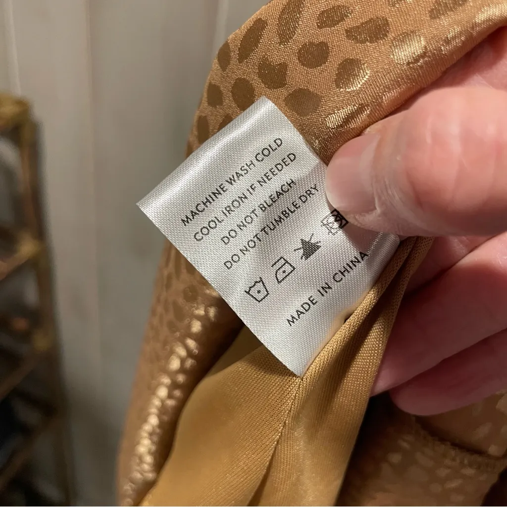 Beautiful NWT golden leopard satin Baltic Born maxi dress boho magic fairy vibe - Image 8