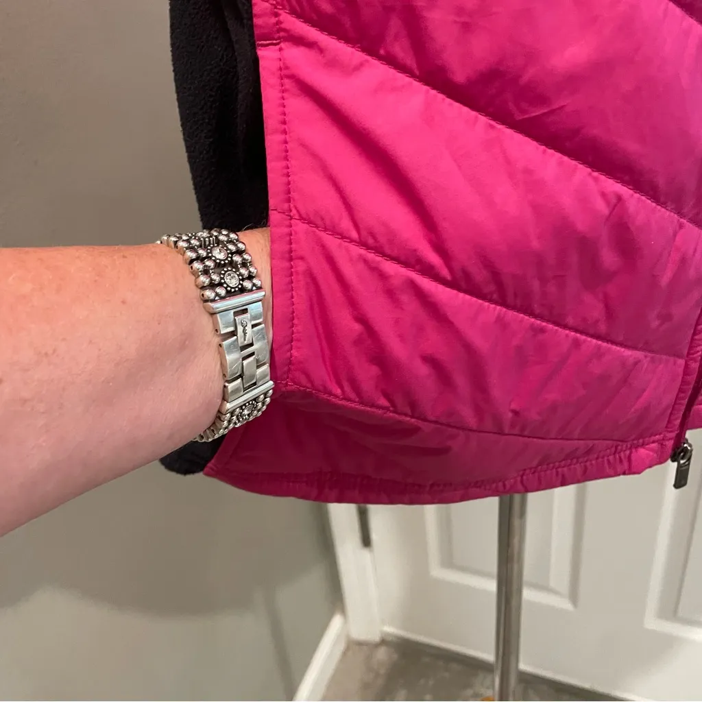 Columbia Women's Vest X-Large Pink And Black Lightweight Quilted Full Zip Pocket - Image 8