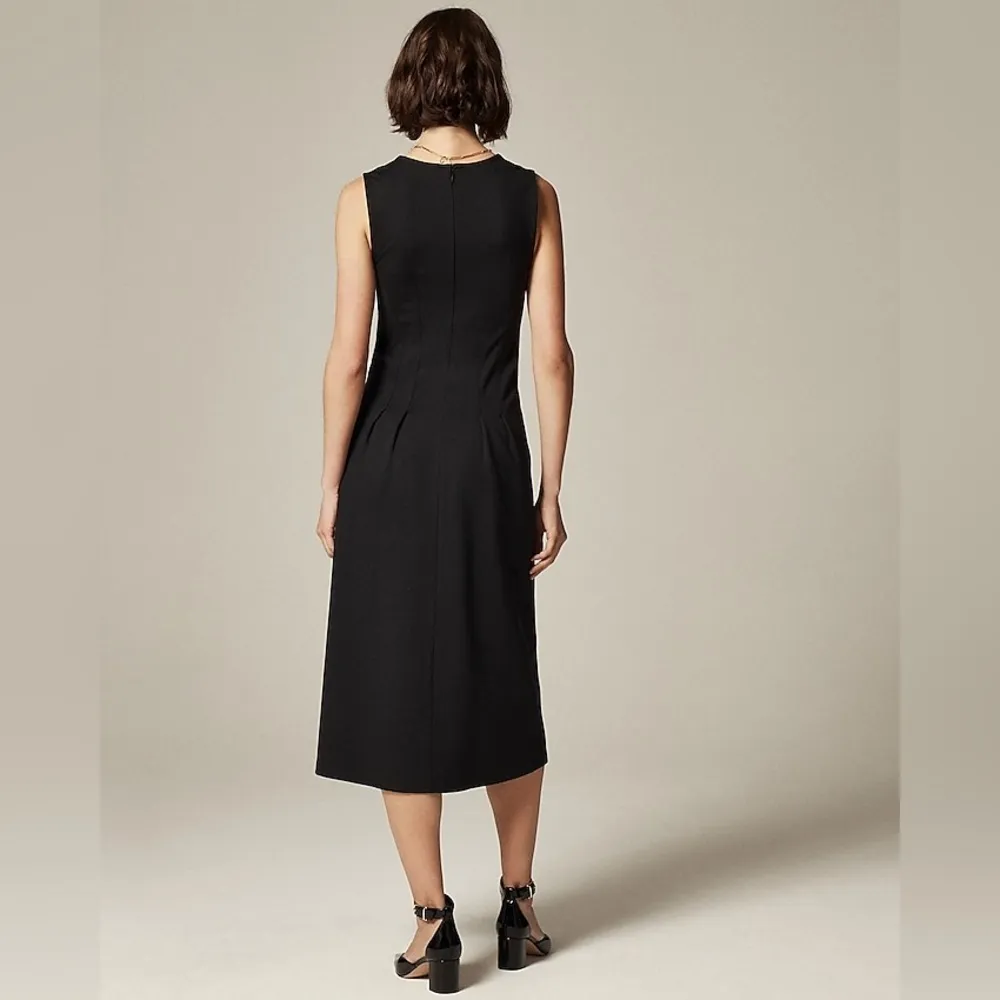 J. Crew Nadia Dress in Ponte Black Seamed Darted Size Small NWT - Image 2