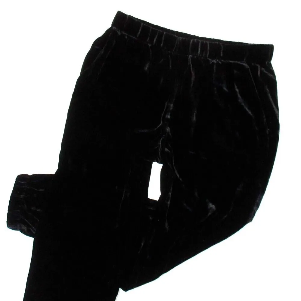 NWT Eileen Fisher Ankle Length Pant in Black Velvet Tapered Pull-on Pants XS - Image 2