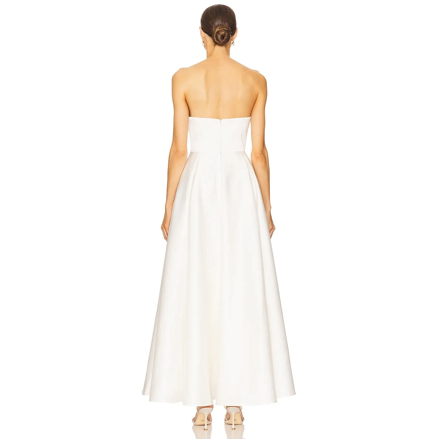 Sau Lee x REVOLVE Heidi White Bridal Bodice Minimalist Satin Gown NWT $795 4 - Image 4