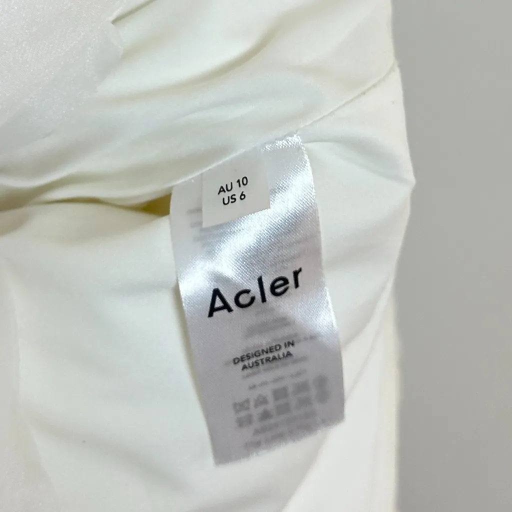 ACLER Otley Strapless Organza Mini Dress in White Size US 6 - Image 10
