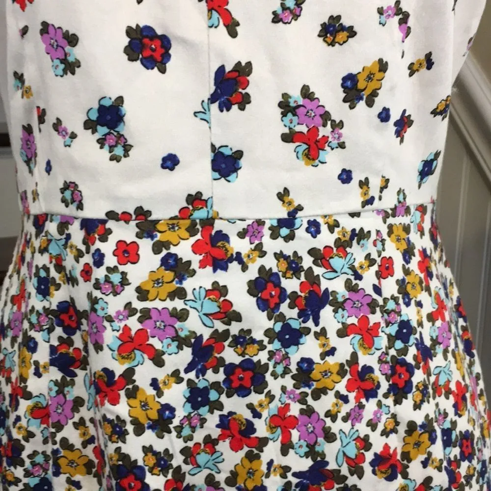 MAGGY LONDON Calf Length Sleeveless Floral Dress w Back Vent Sz 4 - Image 3