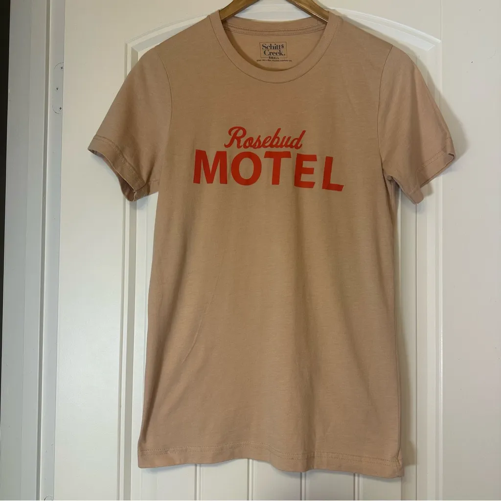 Rosebud Motel Graphic Tee, size S Tan - Image 2