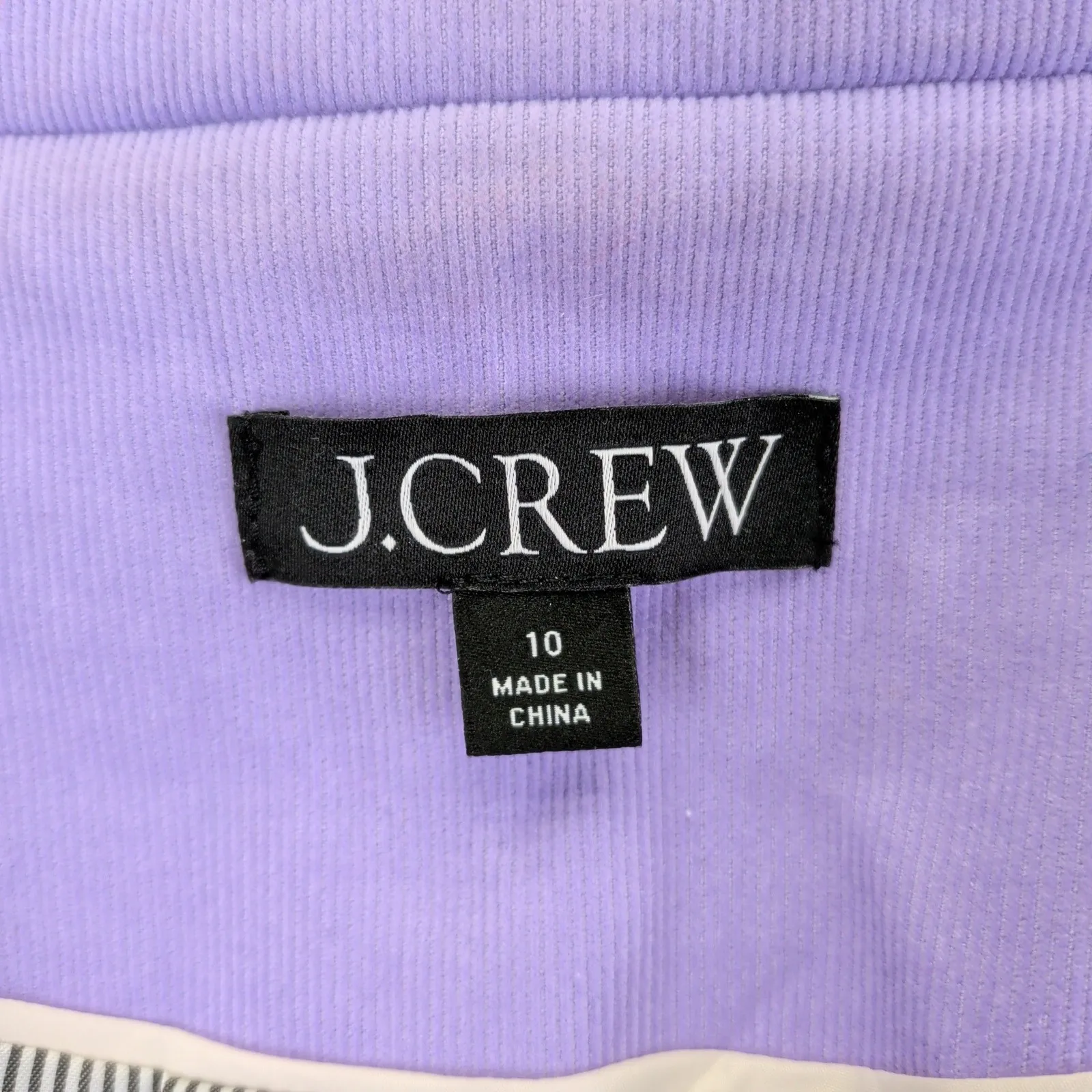 J Crew Double Breasted Alfie Blazer Jacket Lilac Lavender Corduroy Women's 10 - Image 4