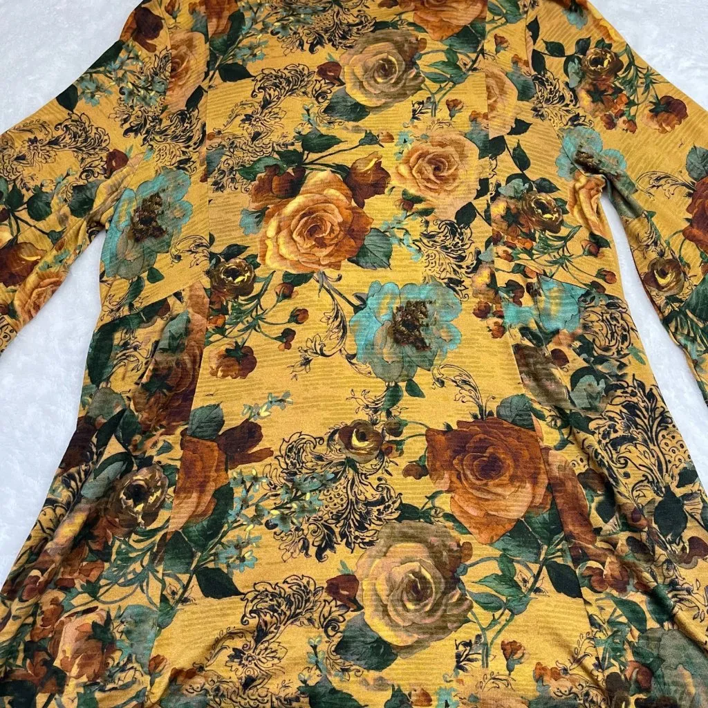 Soft‎ Surroundings Miranda Mixte Tunic Top Women's XL Viscose Embroidered Gold - Image 11