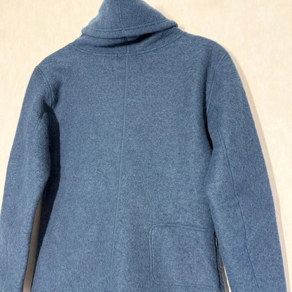 Smartwool Wool Blend Hudson Trail Fleece Pullover Turtleneck in Twilight Blue M - Image 8