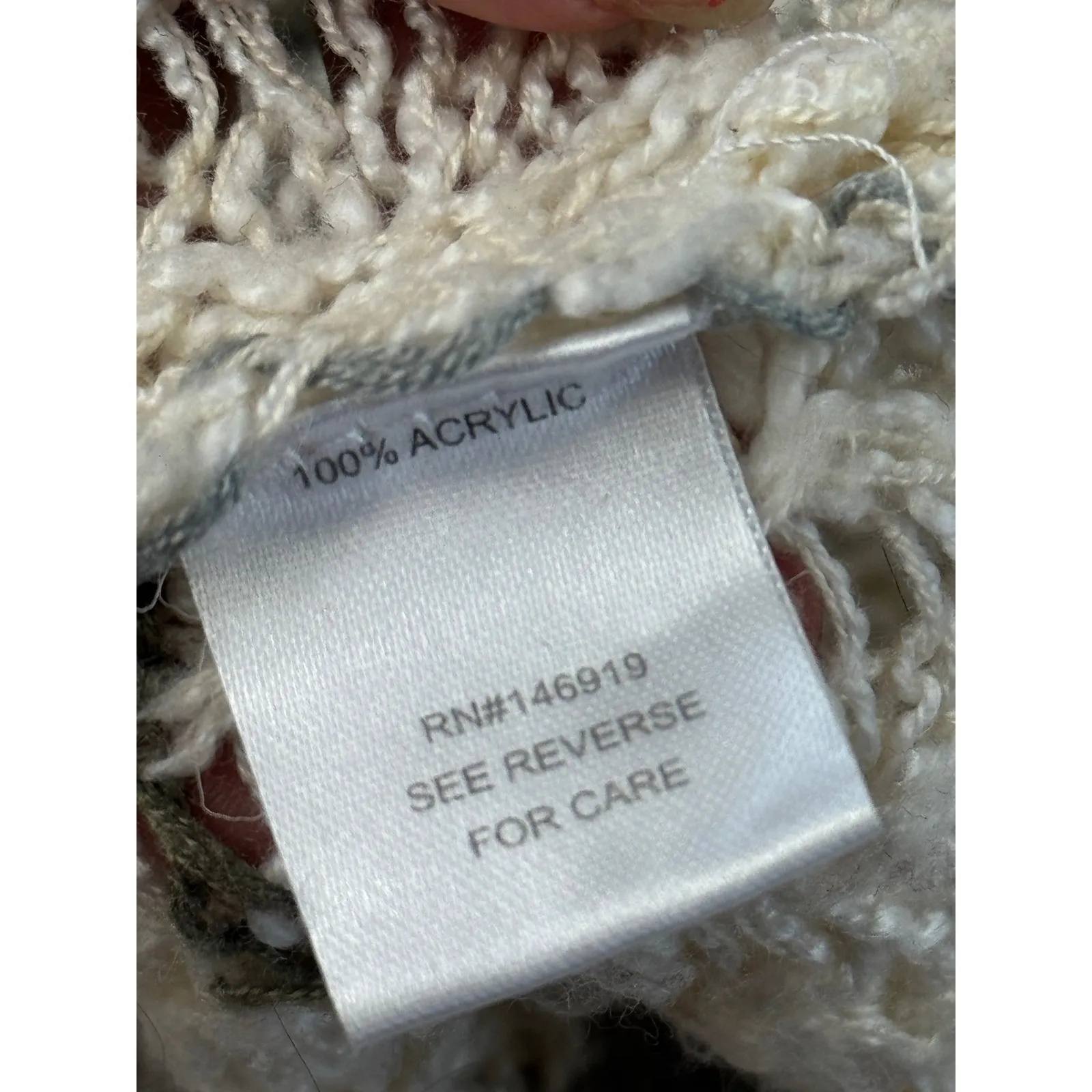 Freshman Knit Sweater Striped V Neck Crop Top Open Weave Beige Green Blue M Tan Size M - Image 8