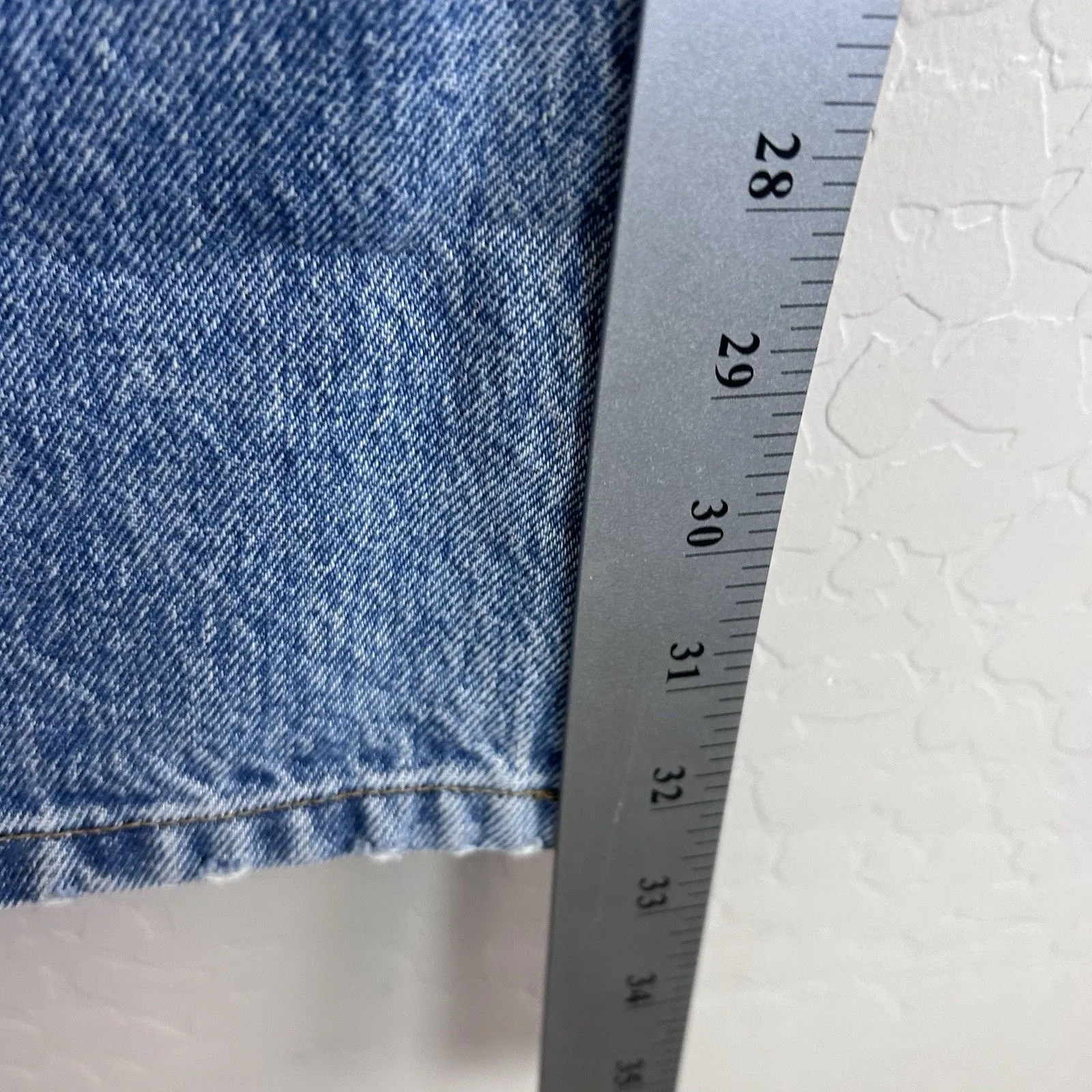 Khaite Danielle Jeans Women's 31 Straight Leg Denim Medium Wash Blue High Rise - Image 8