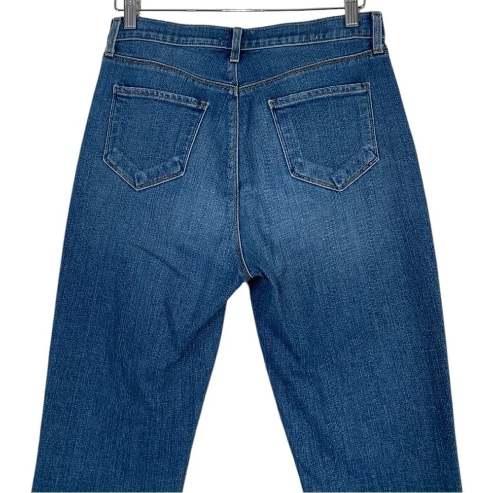 L'Agence Womens Shane Blue Mid Rise Slouchy Denim Straight Leg Jeans - Image 7