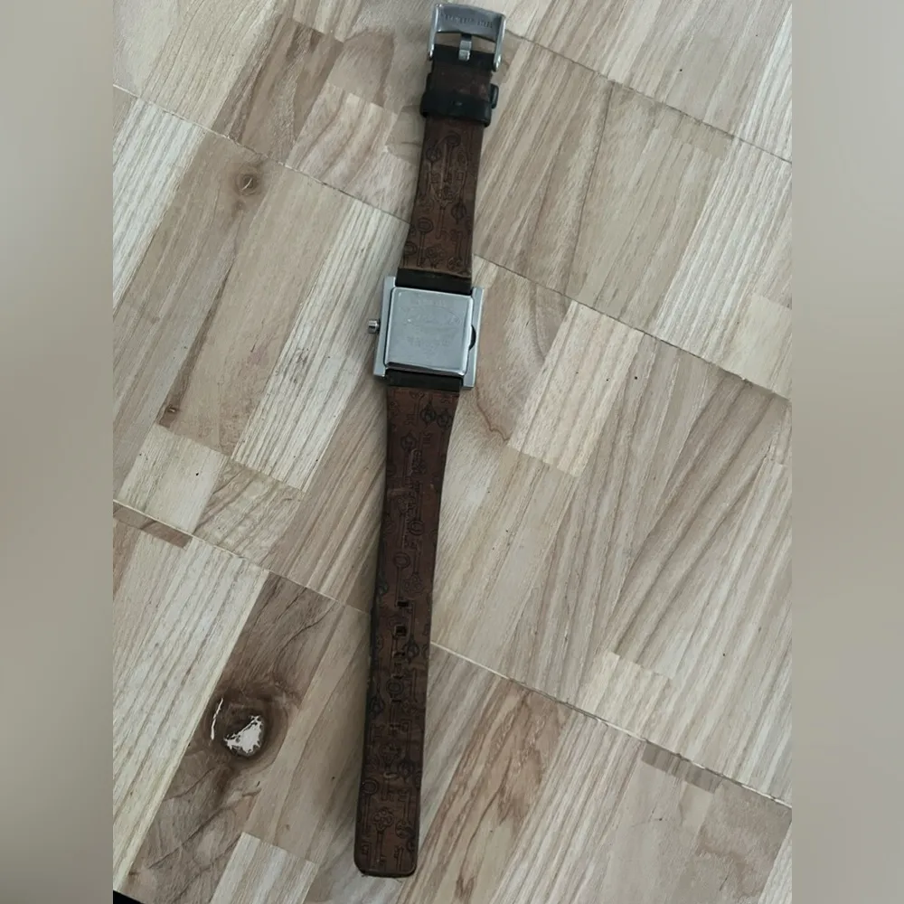 Fossil Ladies Watch Brown Leather Strap Square White Dial Stainless Accents - Image 9