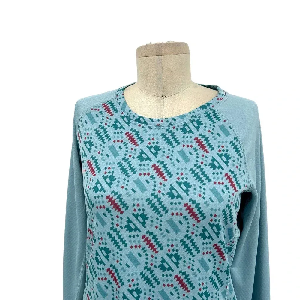 Patagonia Capilene Midweight Crewneck Top‎ IceFall Big Sky Blue Size Medium - Image 4