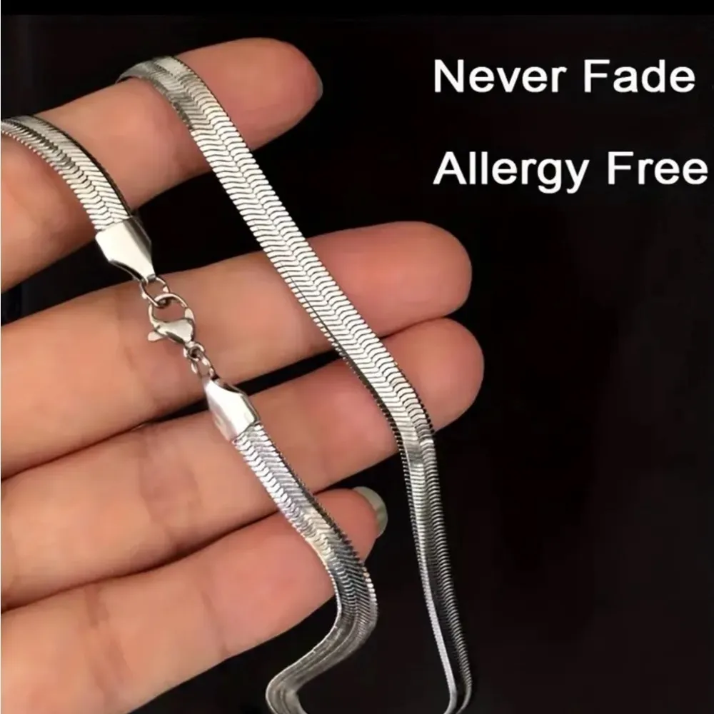 Flat Snake Bone Chain Size 19” NWT Silver - Image 7