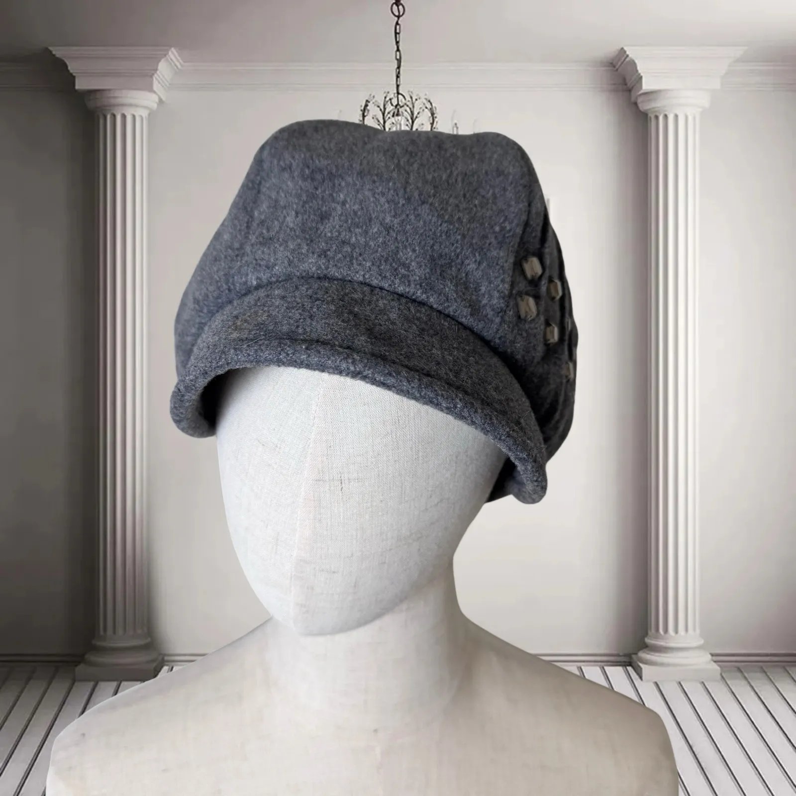 Elle 🎩 Chic  Wool Beanie Hat with Gem Accents - Image 2