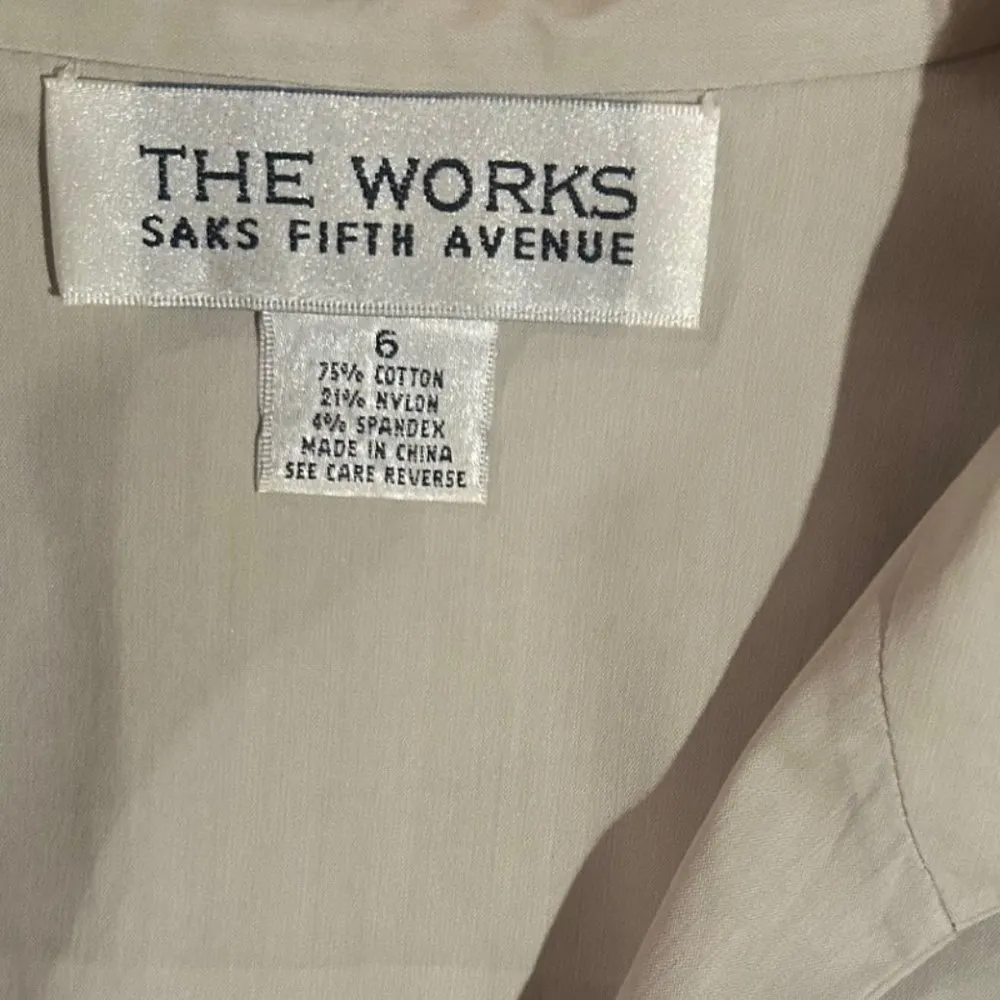 Ladies Top "The Works" by Saks Fifth Avenue - size 6 - Image 3