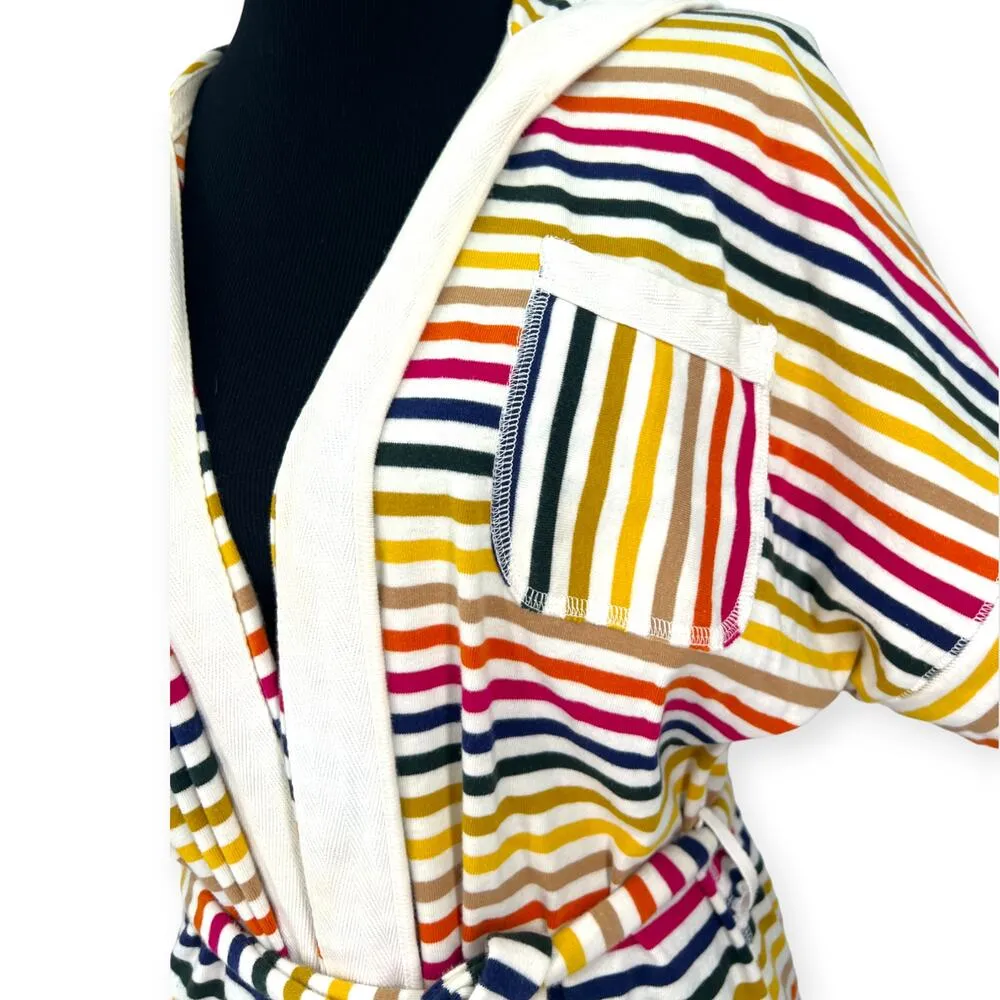 Anthroplogie LILKA| S/M | Short Sleeve Lightweight Hooded Robe Cover-up With Tie - Image 2