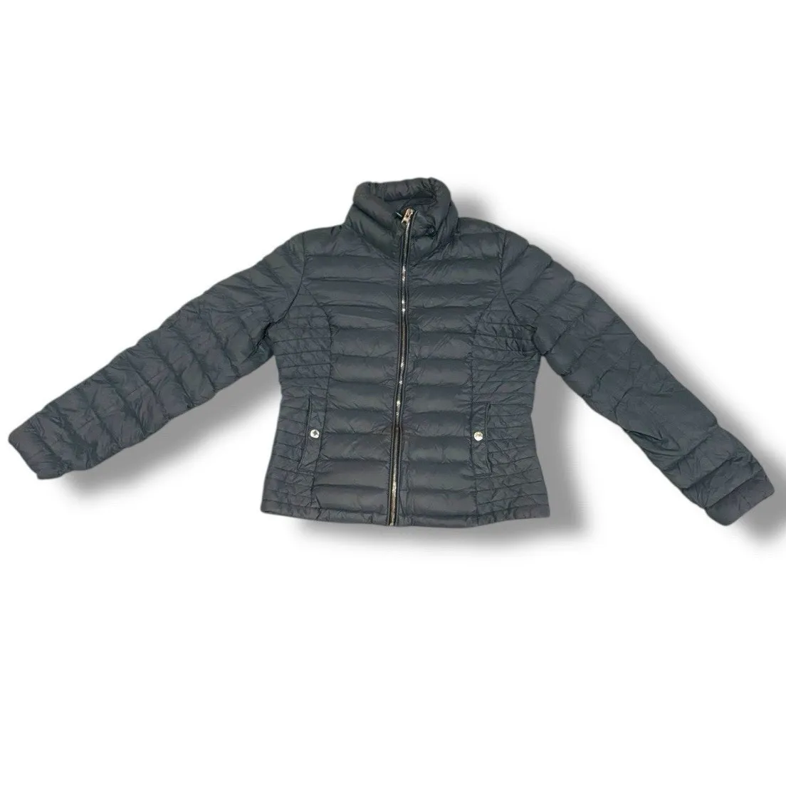 Abercrombie & Fitch  XS Women's Puffer Jacket Blue Down Series Grey Duck Down - Image 10