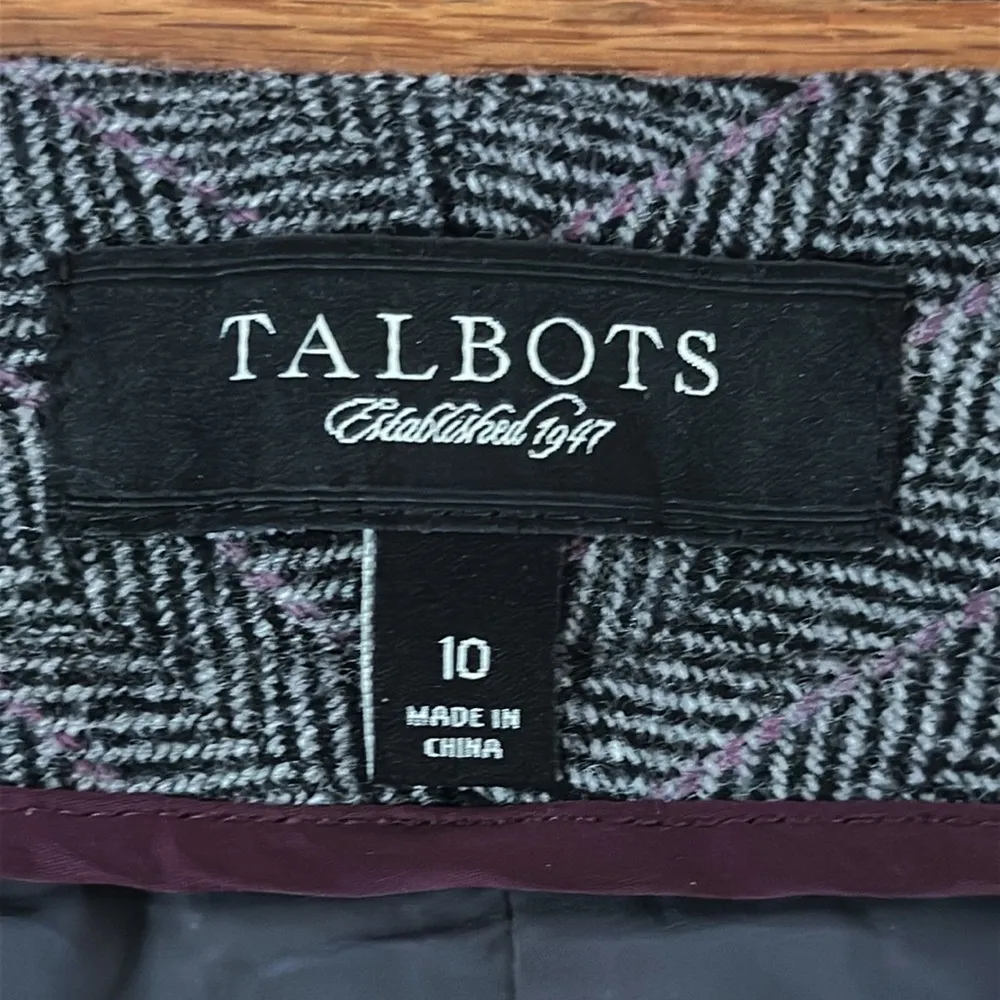 Signature Slim Wool Blend Herringbone Pants Sz 10 - Image 6